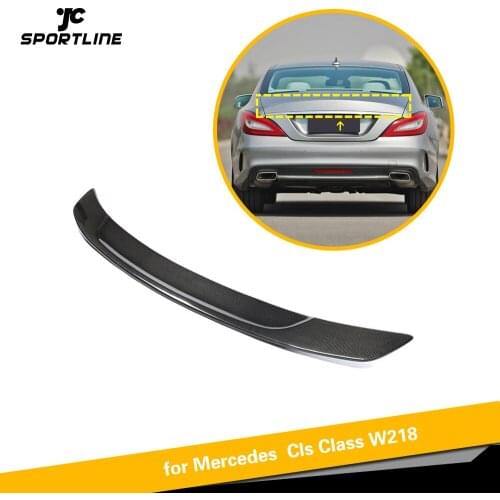 Carbon Fiber Rear Trunk Spoiler for Mercedes-Benz CLS Class W218 CLS500 CLS550 CLS63 AMG 2012 - 2017 Rear Wing Spoiler Boot Lid