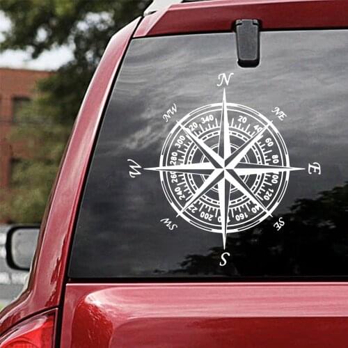 Funny Compass Car Stickers And Decals Funny Car-Styling For Auto Windows Body Door Decor Sticker Cars Accessorie