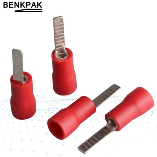 20pcs DBV1.25-10 Slice shape Pre - insulated terminals Cold pressed terminals
