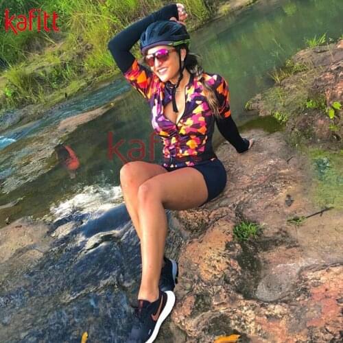 Kafitt womens cycling overalls free shipping bicycle shorts womens set Cycling tights womens bluzka dress on rower damska