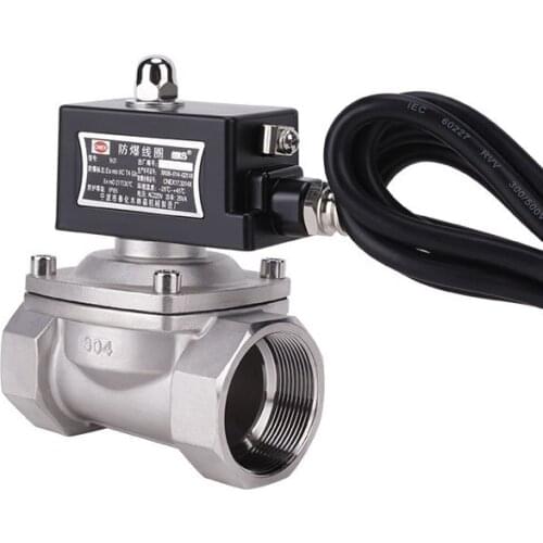 1-1/2" Normally Closed 304 Stainless Steel Explosion-proof Solenoid Valve For Gas natural gas