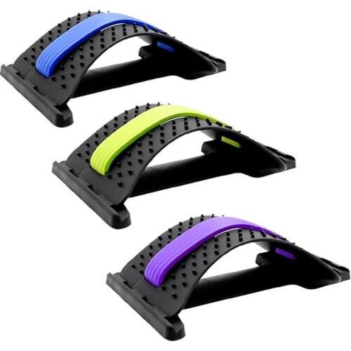 1pc Back Stretch Equipment Massager Massageador Magic Stretcher Fitness Lumbar Support Relaxation Spine Pain Relief Massage Tool
