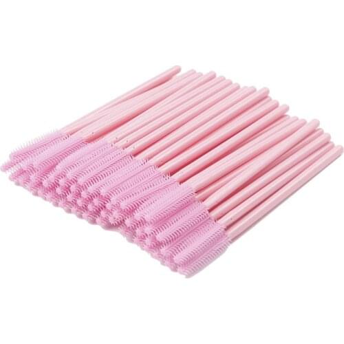 1000pcs Eyelash Extension Disposable Silicone Eyebrow Brush Mascara Wand Applicator Eye Lashes Cosmetic Brushes Set Makeup Tools