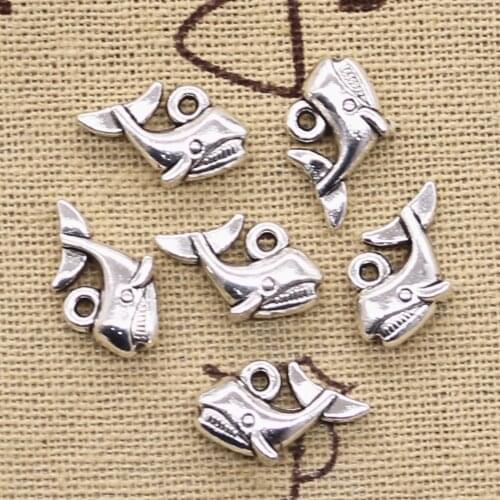 15pcs Charms Double Sided Whale 15x10mm Antique Making Pendant fit,Vintage Tibetan Bronze Silver color,DIY Handmade Jewelry