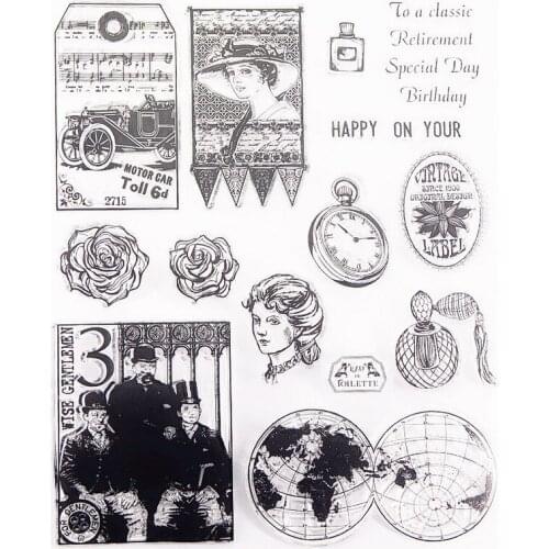 17x21.5cm Women series TPR Transparent Silicone Rubber Clear Stamps cartoon Scrapbooking/DIY Easter wedding album