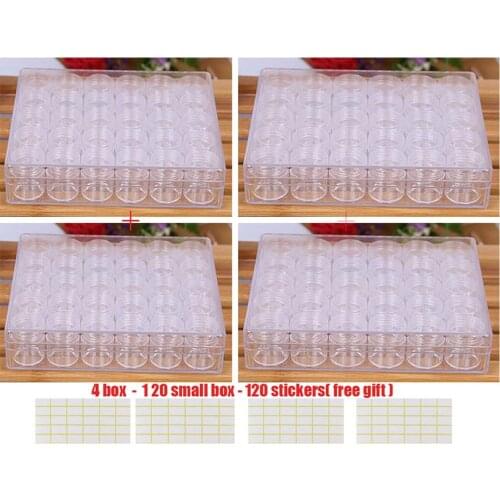 30/60/90/120 Slots Adjustable Transparent Diamond Painting Accessory Tools Jewelry Storage Box Case Cross Stitch Tools Organize