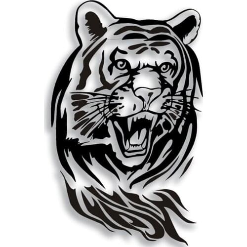 35*60CM TIGER Spare Car Stickers Affixed Reflective Steller Rear Hood Spare Personality Funny Stickers CT-574