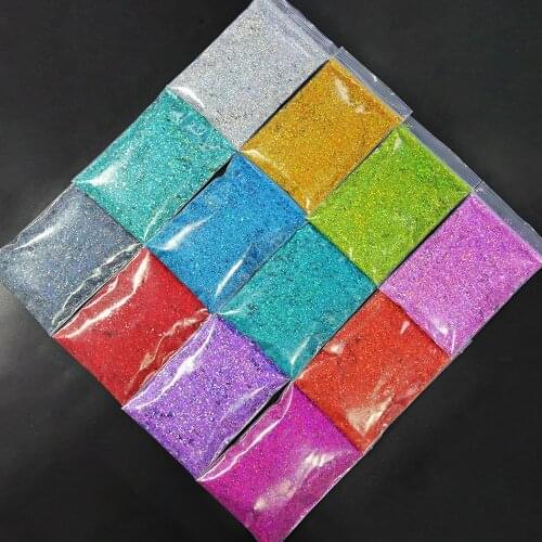 50G/Bag Irregular Iridescent Nail Sequins Laser Holo Nail Glitter Mix Size 12 Colors DIY Manicure Powder Tool