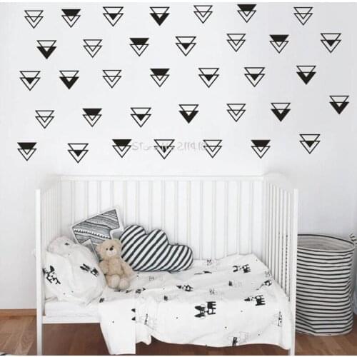 DIY Black Geometric Vinyl Wall Stickers For Kids Room Merry Christmas Wall Sticker Home Decor Bedroom Baby Wall Decals D991