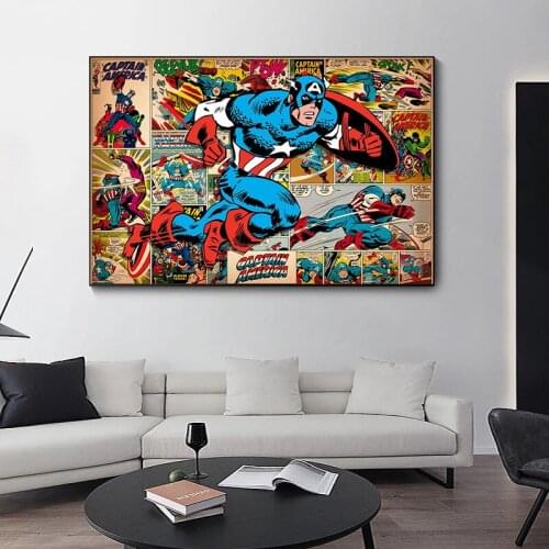 Marvel Iron Man Spiderman Canvas Paintings Superhero Posters and Prints Wall Art Pictures for Living Home Decoration Cuadros