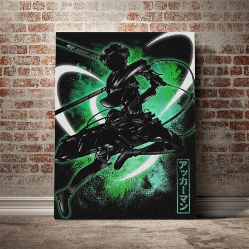 Levi Attack on Titan Art design poster Canvas Wall Art Decoration prints for living Kid Children room Home bedroom decor