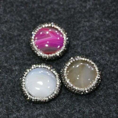 Trendy Fashion) Druzy Gems Stone Raw Crystal Necklace Beads, Raw Semi Stone Necklace/Bracelets Making Jewelry