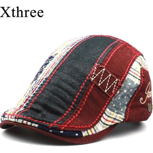 Xthree Fashion Beret hat casquette cap Cotton Hats for Men and Women childrens Visors Sun hat Gorras Planas Flat Caps