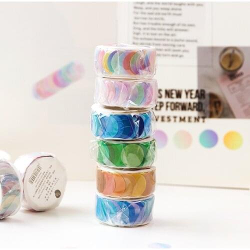 100 Pcs Dots Washi Tape Round Dot Stickers Circle Dot Labels For Diy Decorative Diary Planner Scrapbooking Photo Ablums