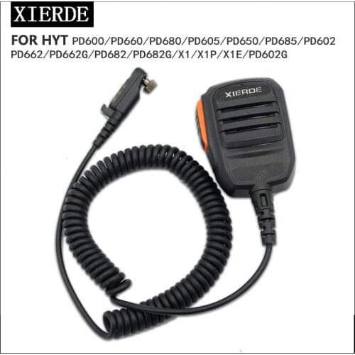 PTT Handheld for HYT Hytera PD600 PD602 PD605 PD662 PD665 PD680 PD682 PD685 X1p X1e Radio Walkie Talkie Speaker Mic Microphon