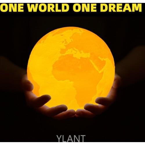 Dropshipping 2021 3D Print Galaxy Moon Lamp Night Light USB Rechargeable Creative Home Decor Globe Bedroom Lover Children Gift