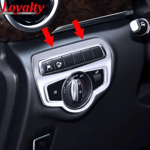 Loyalty for Mercedes-Benz V-Class Vito V260 2016 2017 2018 ABS Front Headlight Switch Adjust Button Cover Trim Car Accessories