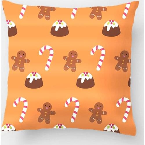 Christmas Gingerbread Man Candy Pudding Throw Pillow Case Decorative Cushion Cover Pillowcase Customize Gift By Lvsure For Car