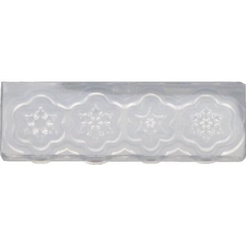Handmade Mini Size 3D Carving Snowflake Nail Art Silicone Mold Small Snowflake Resin Casting Jewelry Mold Art Craft Tool