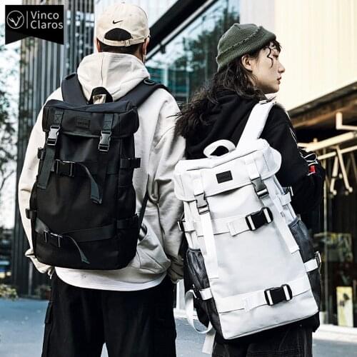 Trend Cool Street Travel Backpack Men School Backpacks for Teenager College Style Backpack for Boys Fashion Mens Oxford Bags