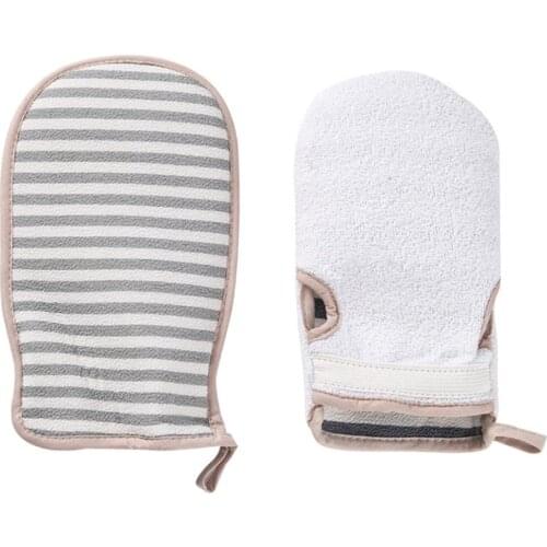 1Pc Shower Bath Glove Exfoliating Skin Spa Massage Scrub Back Double-side Mitten Body Scrubber Cleanning Massager Tool