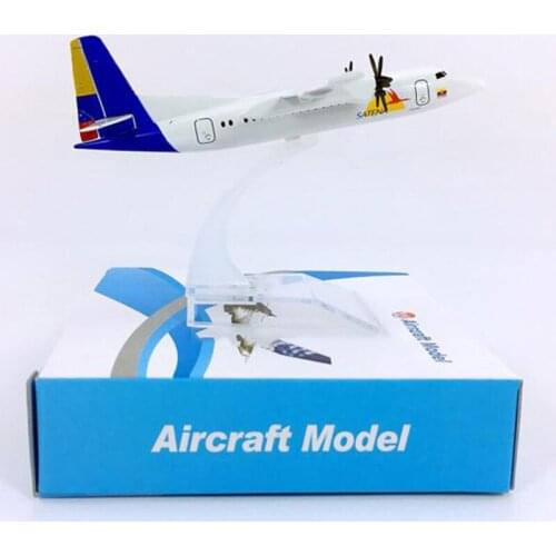 16CM Static Diecast Aircraft 1:400 FK50 Colombia Satena model AVIANCA airlines landing gear base alloy airplane display Gift Toy