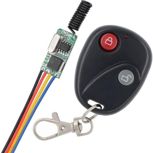 3.5v 3.7v 4.5v 5v 8.4v 9v 12vWireless Micro Remote Control Lock Unlock Switch Mini Receiver Small Receiver Transmitter
