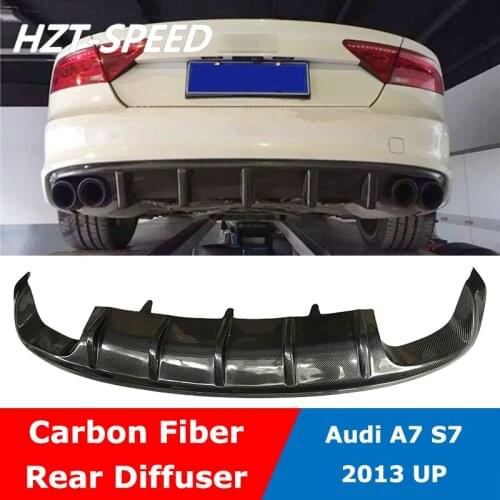 A7 S7 DTM Style Carbon Fiber Rear Bumper Lip Diffuser For Audi A7 S7 RS7 Sport Car Styling Modify 2013 Up
