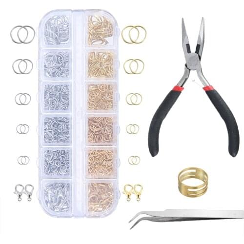 DIY Jewelry Making Tool Mix Style Open Ring Ear Hook Pliers Jewelry Accessories Material Set Tool Wire Kit DIY Craft Supplies