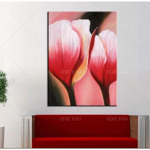 Painting By 100％ Hand Painted Canvas Beautiful Flower Modern Wall Picture Art For Living Room Home Decoration