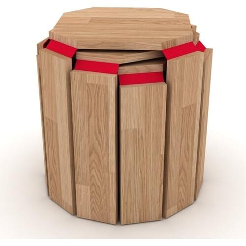 Rafevi Gretel Zigon Coffee Table (Walnut-Red)