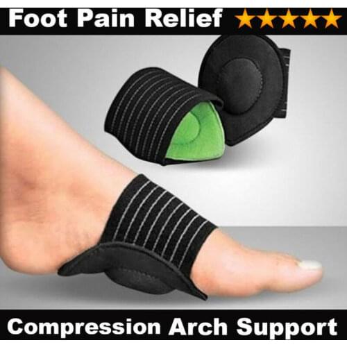 1 Pairs Compression Foot Support Protectors Elastoplast Cushioned Insoles Arch Helps Decrease Plantar Fasciitis Pain