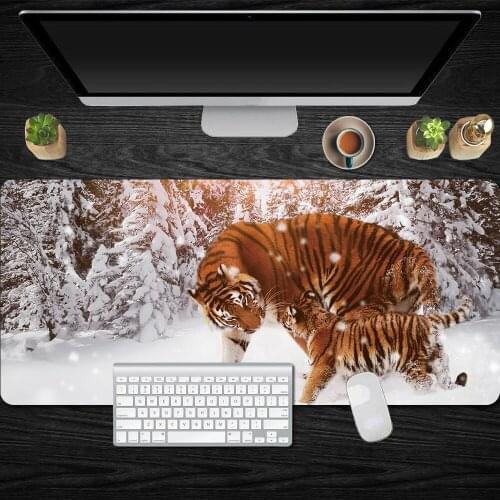 900x400mm Tiger Mousepad XL DIY Design Pattern Gaming Mousepad Computer Padmouse Large Mouse Pad XXL Keyboards Mat for Christmas