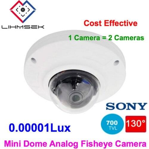 Lihmsek Ultra Low Light 0.00001Lux 700TVL Low Lux 130 Degree Fish-eye Wide Angle Lens Mini Camera CCTV Security Surveillance
