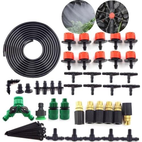 5M 25M 50M plant Gardening mist Cooling Watering set kit Micro Drip Irrigation System garden tools Kits Spray fog nozzle summer