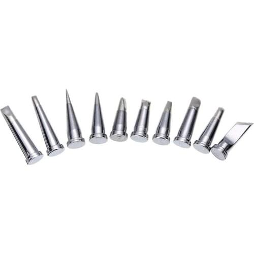 Hot 10Pcs Durable Soldering Tip Set for Weller WSD81 WD1000 WSP80 WP80 LT Soldering Station