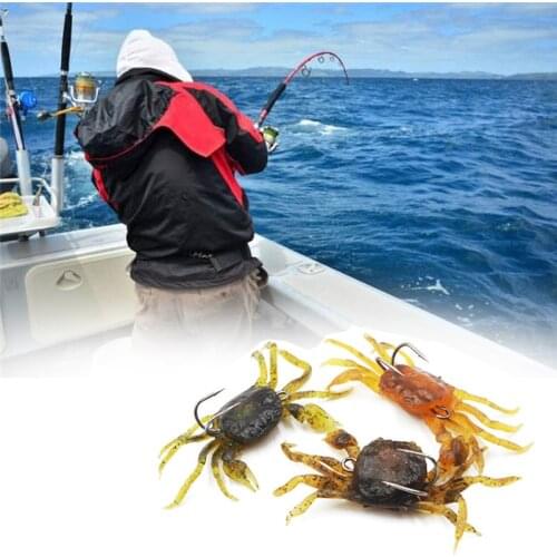New 50mm PVC Fishing Lure Artificial crab Bait with Hook Soft Fishing Lures fishing tackle Pesca Isca Artificial Leurre peche 6
