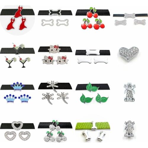Wholesales Jewelry Inner10mm Slide Charms Fit 10mm Bracelet Necklace Chain Collars Key Chain Belt 10pcs DIY Skull Autism Heart