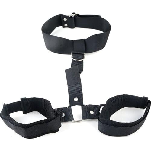 BDSM Bondage Gear Collar Handcuffs Erotic Sex Toys For Women Couples Restraint Strap On Restraints Slave Fetish Adult Games