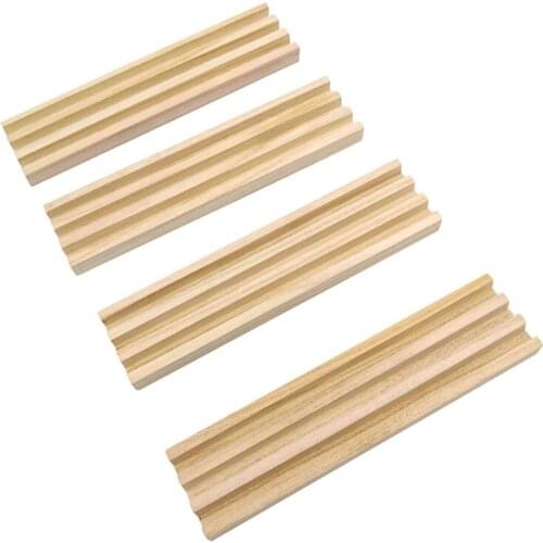 Premium Domino Racks/Trays Set of 4 - Tile Holders for mexican Train, Chickenfoot and Other Domino Games