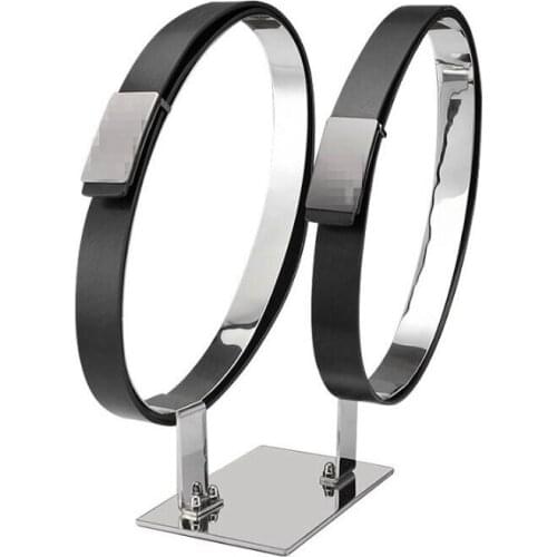 Belt display racks Stainless Steel girdle Display Stand holder desktop Leather belt/waistband stand for Boutiques display props