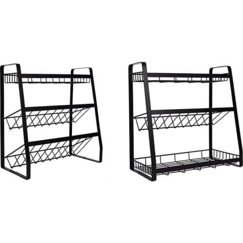 HOT Spice Storage Rack Kitchen Seasoning Organizer Sort Out Capacity Racks Shelf Kitchens Cabinet Storage