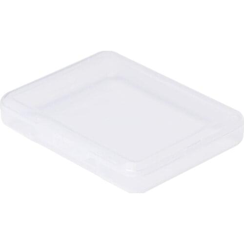 Rectangular Plastic Clear Transparent Storage Box Collection Container Organizer P15D