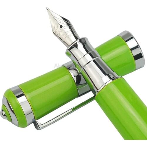 Fuliwen 2051 Metal Fountain Pen, Fresh Unique Style Fine Nib 0.5mm Exquisite Multicolor For Office Home School, Men And Women