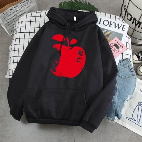 Death Note Anime Print Hoodies Man Casual Loose Sweatshirt Winter Fleece Clothes Fashion Male Japan Comics Harajuku Streetwear