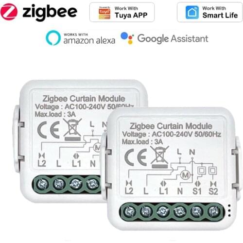 Tuya Zigbee Smart Curtains Roller Blinds Shutter DIY Curtain Switch Module Timer Home Control APP Smart Life Alexa Google Home