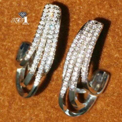 YaYI Jewelry Fashion Princess Cut White Natural Cubic Zirconia Silver Color Wedding Party Lover Wear Ear Stud Precious Earrings