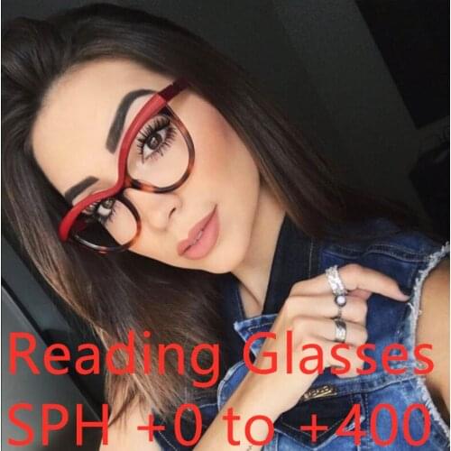 ZAOLIHU Anti Blue Light Women Reading Glasses Acteate Lady Cat Eye Reading Eyewear Optical Frame Unisex Myopia Dipoter Glasses