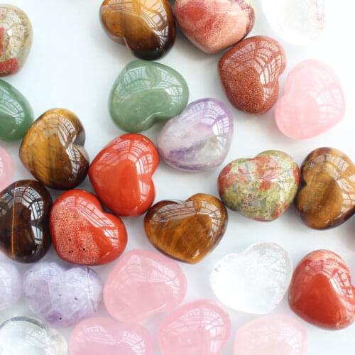 1pcs, Natural Healing Crystal Heart Shape 30mm , For DIY Jewelry Making, pendant,necklace