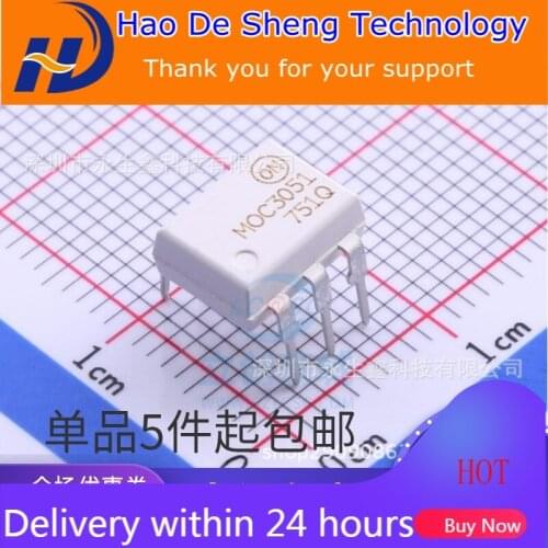 10PCS/LOT FAIRCHILD MOC3051 DIP-6 MOC3051SR2M New Original In Stock